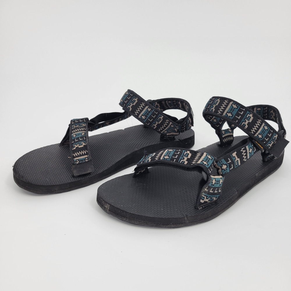 Teva Original Universal Sandals Men Size 10 Black Gorpcore Hiking Camping Travel